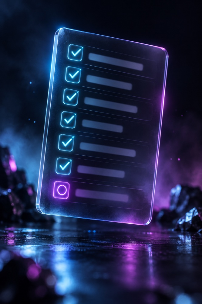 Checklist de implementação do plano de 7 dias com IA